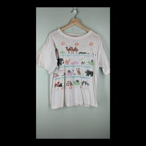 Vintage Noah's Ark embroidered tee